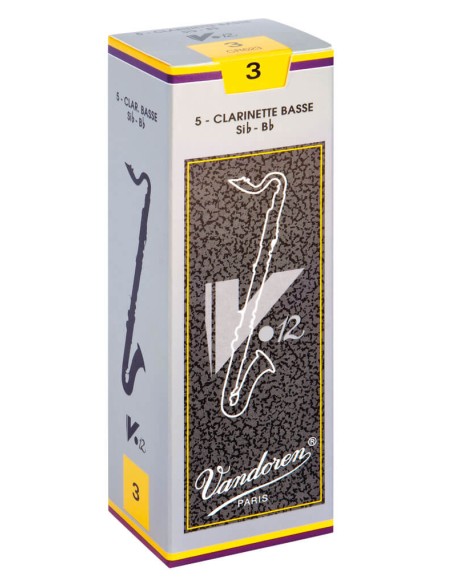 Caja 5 cañas Vandoren V12 para clarinete bajo