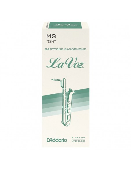 Box of 5 La Voz reeds for baritone saxophone