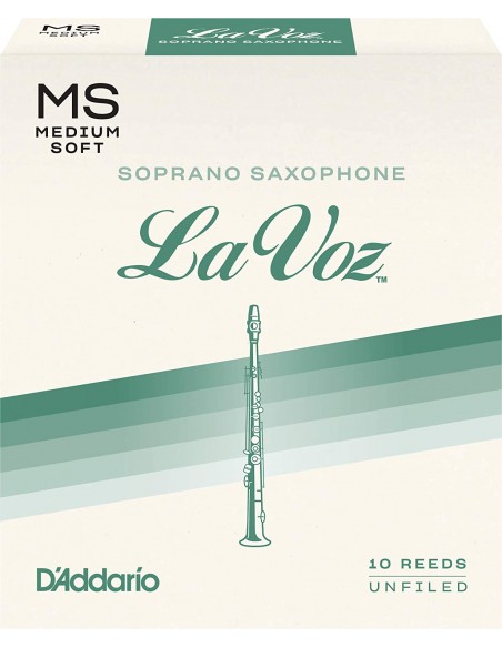 Caja 10 cañas La Voz para saxo soprano