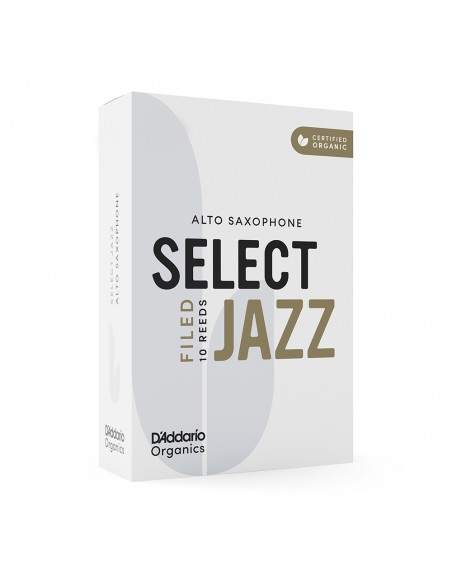 D'Addario Organic Select Jazz Filed alto saxophone reeds