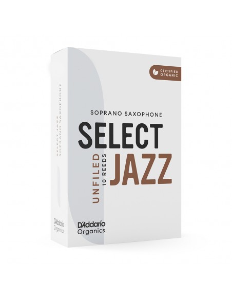 Cañas D'Addario Organic Select Jazz Unfiled para saxo soprano