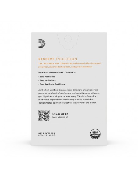 D'Addario Organic Reserve EVOLUTION Bb clarinet reeds